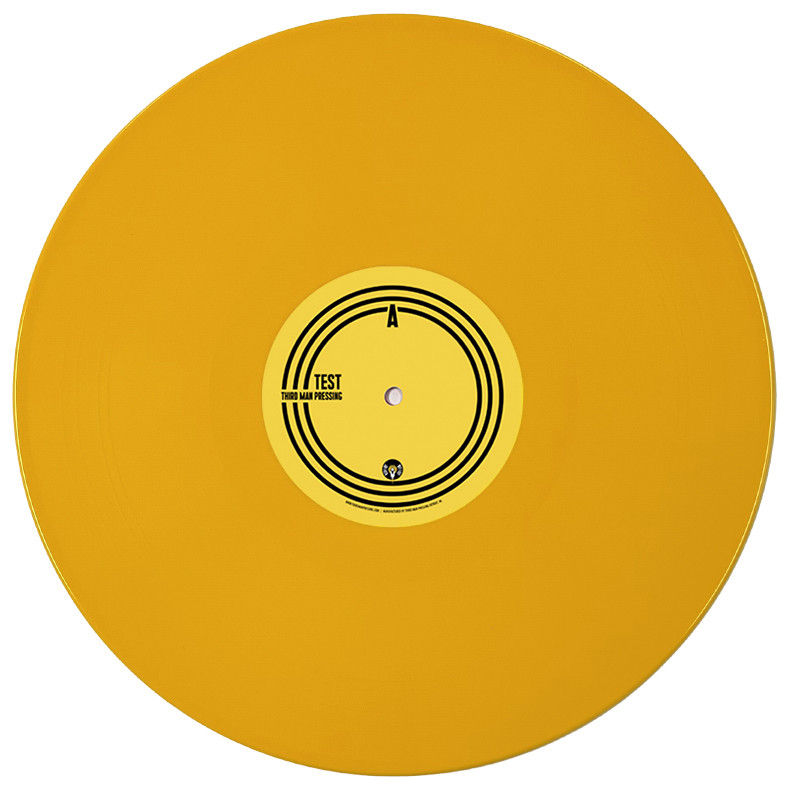 Opaque Yellow color vinyl on white background